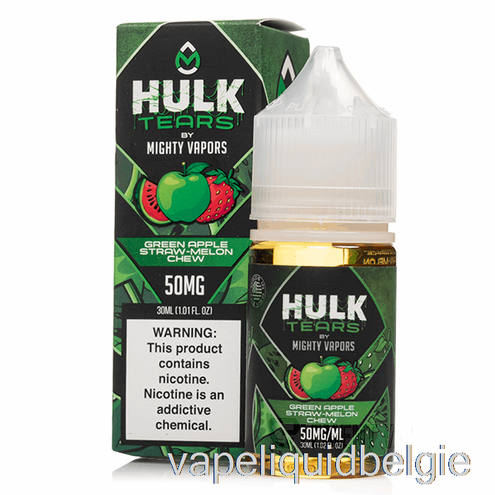 Vape Vloeibare Groene Appelstro Meloen Kauwen - Hulk Tranenzouten - 30 Ml 50 Mg